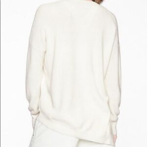 Athleta Rest Day Asymmetric Hem Ribbed Cotton Tencel Silk Sweater XS